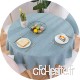 Nappe circulaire pastorale nordique  grande housse de table ronde  mini housse de table ronde  nappe en coton et lin Couleur : Bleu  taille : 140 cm - B07PK9PC32